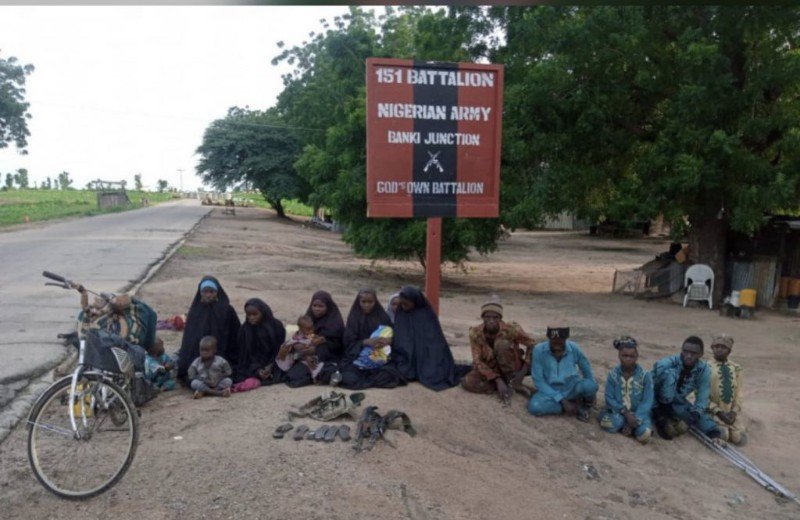 17 Boko Haram terrorists, family members surrender to military