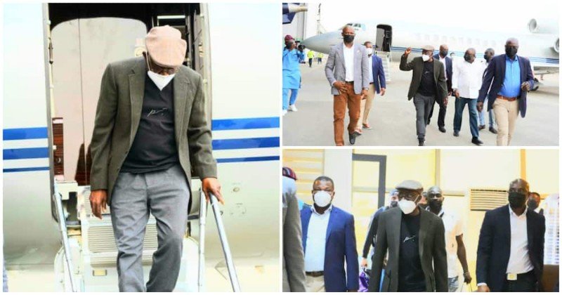 At last, Tinubu returns from UK, lands in Abuja [VIDEO]