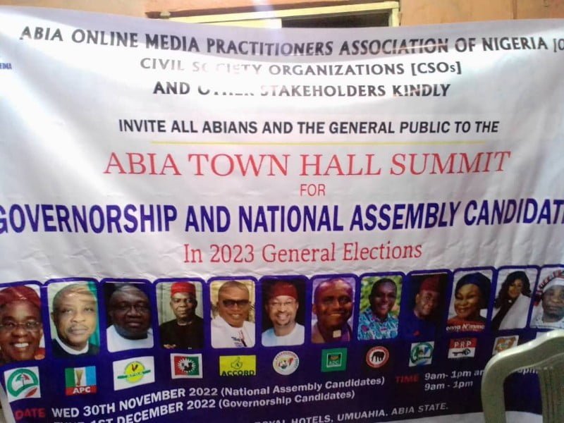 OMPAN holds Abia Town Hall Summit for Nat’l Assembly candidates tomorrow, Nov. 30