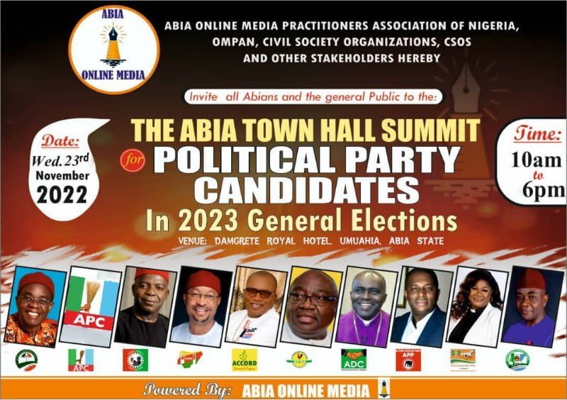 2023: NRM, PRP Guber Candidates Laud Abia OMPAN’s Townhall Summit