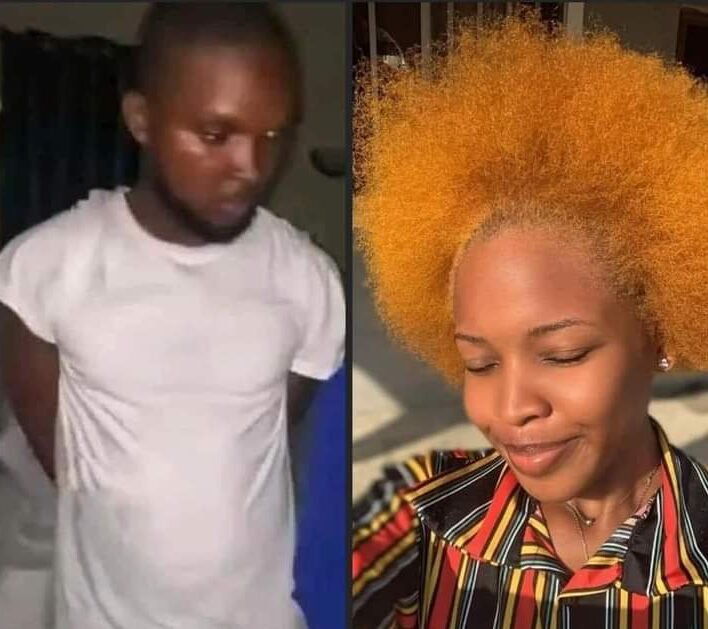 Demian paraded by the police in Port Harcourt for killing his lover.