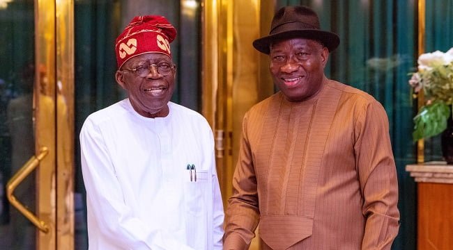 Jonathan visits Aso Rock a day after Supreme Court’s ruling, congratulates Tinubu.