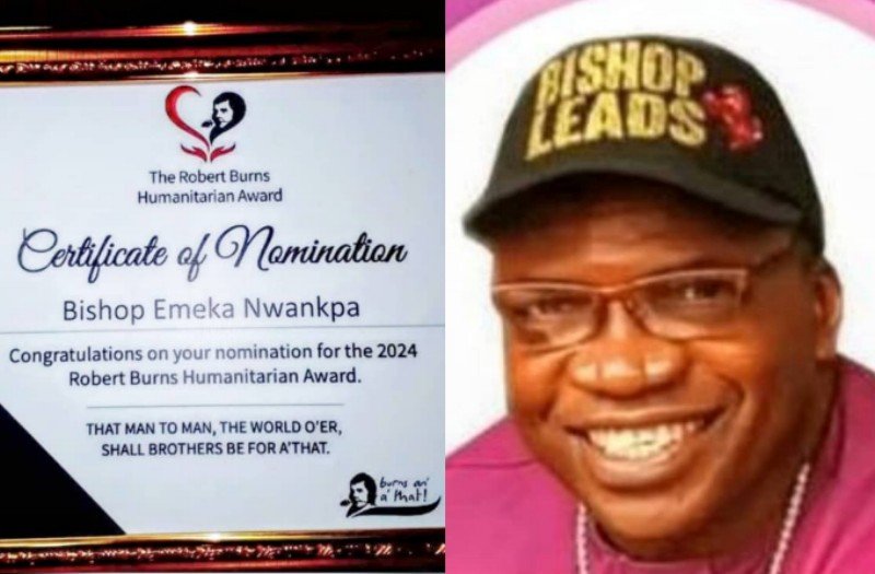 Emeka Nwankpa Nominated by Scottish South Ayrshire District for Robert Burns Humanitarian Award 2024