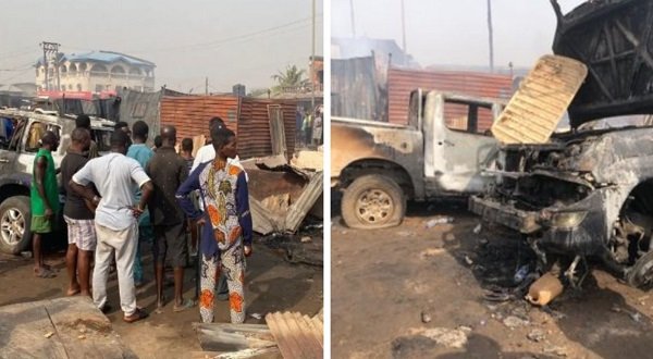 Gas explosion destroys goods worth millions, properties in Lagos community market
