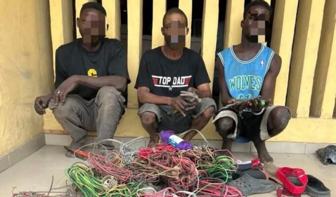 Three Suspected Cable Thieves Arrested in Lagos