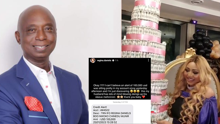 Sen. Ned Nwoko’s Call for Dollar Ban Conflicts with His Wife, Regina Daniels’ Luxurious Displays.