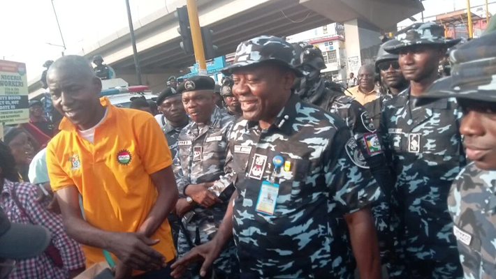 Lagos Police Provide Refreshments to Hunger Protesters, Ensure Peaceful Demonstrations