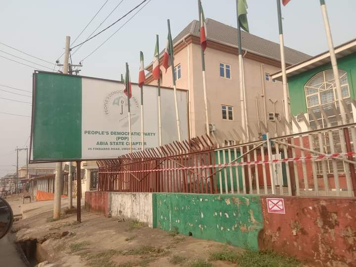 Government of Abia closes the PDP secretariat.