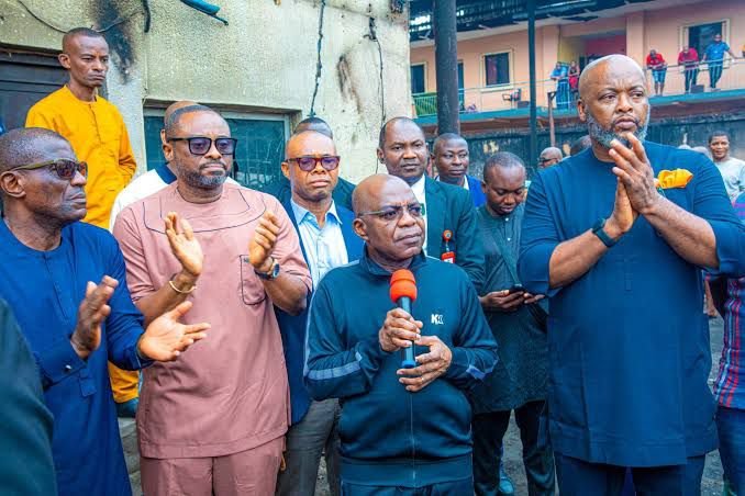 Following fire incident, Gov. Otti announced relocation of Milverton Road Aba Motor Parks.