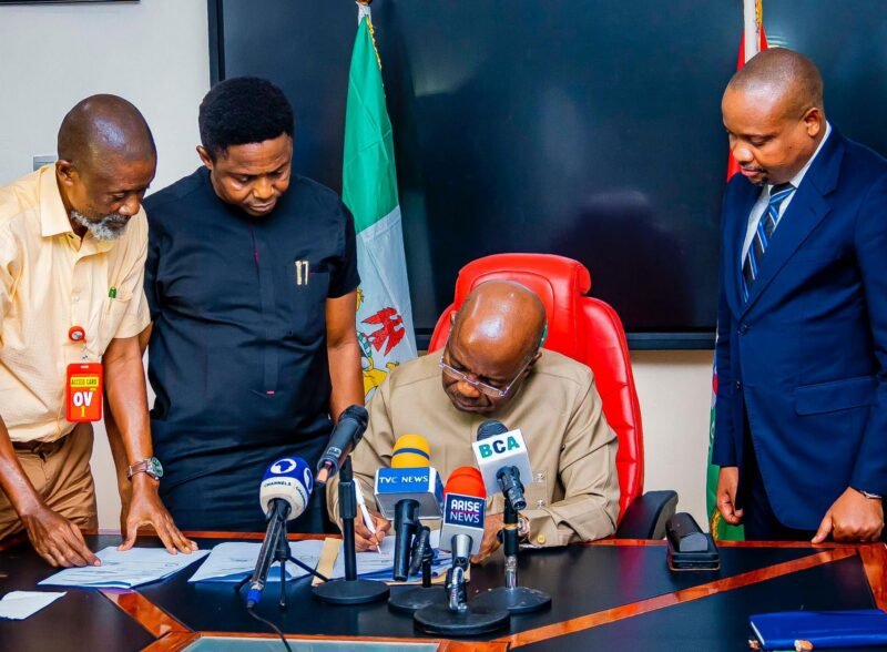 Gov. Otti signs law repealing former governors, deputies pensions