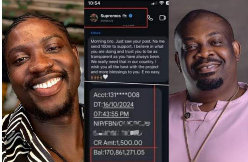 Don Jazzy confirms sending N100M to Verydarkman’s NGO