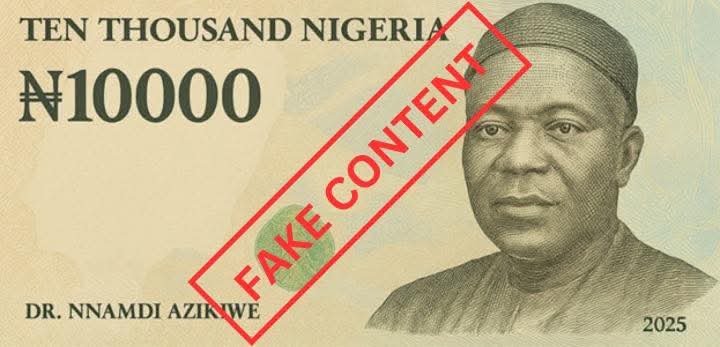 CBN declares report on N10,000, N5,000 banknotes as fake