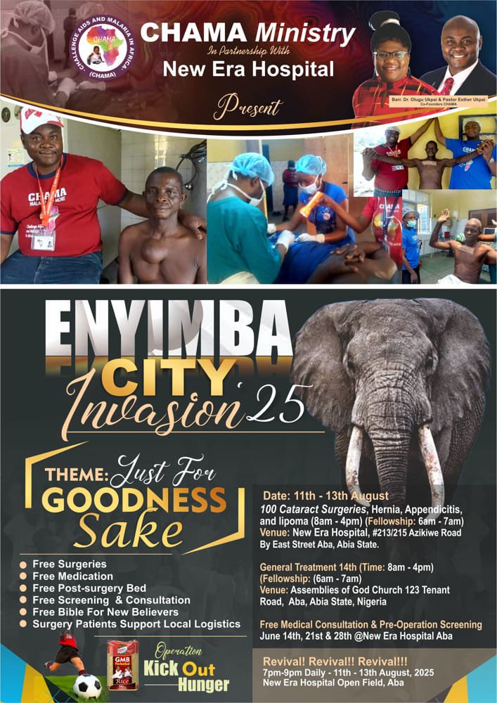 CHAMA to Bring Hope and Healing to Aba with Free Medical Mission: Check the Date