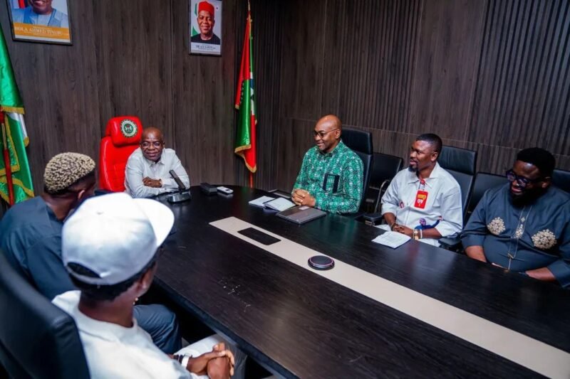 Gov. Alex Otti Recieves Abia Born Int’l Footballer, Kenneth Omeruo, Assures Him Of Collaboration.