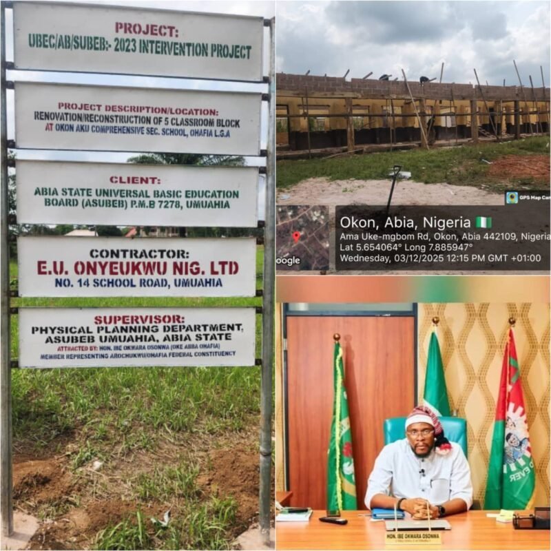 Hon. Ibe Okwara Osonwa Facilitates Full Renovation Of Okon Comprehensive School Okon-Aku Ohafia.