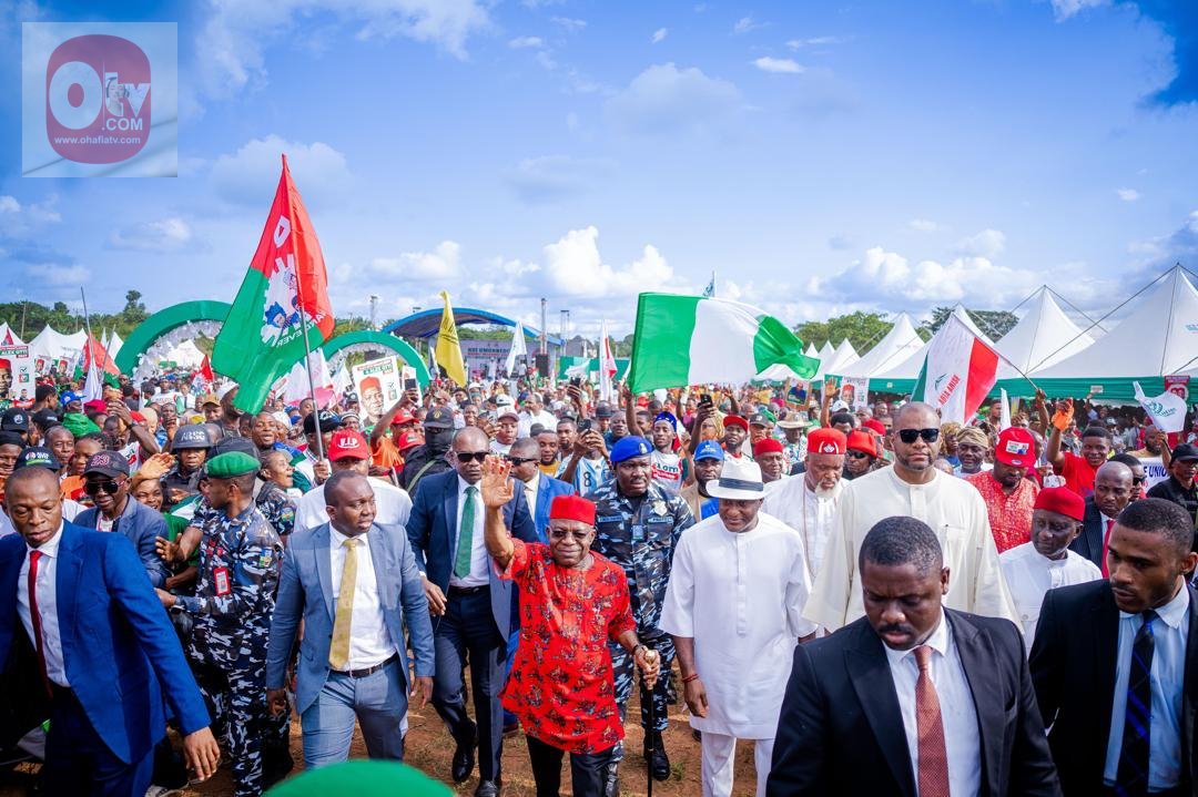 Gov. Otti Reaffirms Commitment to Inclusive Governance, Extends Electric Bus Routes as Umunneochi Honours Him for Transformational Leadership
