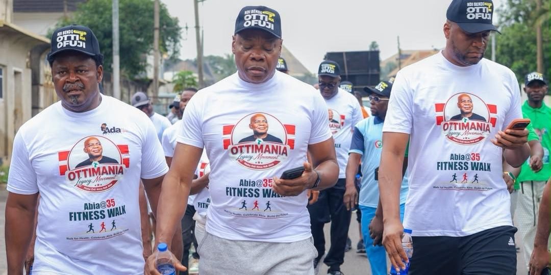 OTTIMANIA Legacy Movement Takes Solidarity Walk In Umuahia, Backs Otti’s 2027 Re-Election