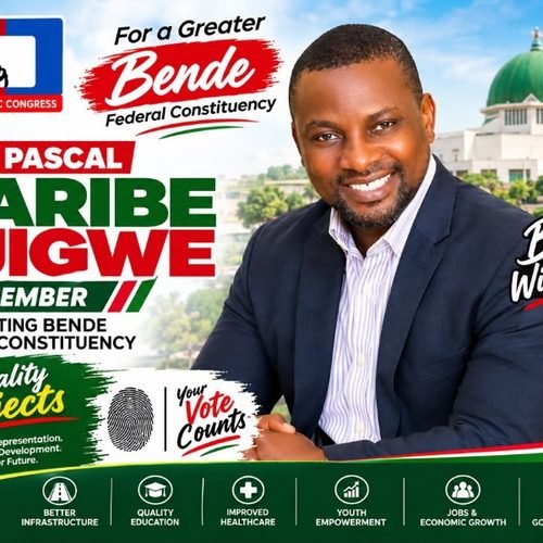 Vote Karibe Ojigwe; The Man That Can Transform Bende With Peace That Produces Prosperity